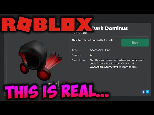 TRYING A *TOY* CODE TO GET DOMINUS FOR FREE ON ROBLOX! (NEW GLITCH) 