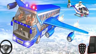 US Police Flying Prison Bus Criminal- Flying Police Bus Driving Games - Android Gameplay screenshot 5
