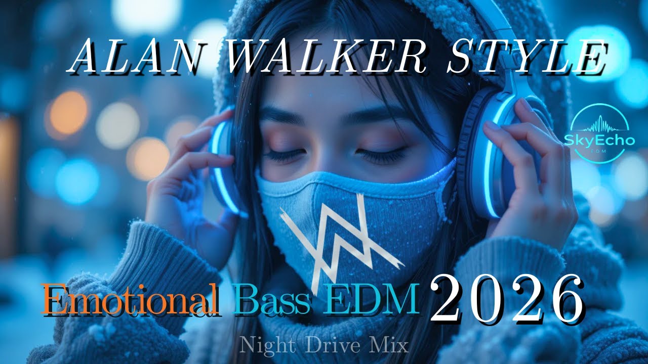 🎧 Alan Walker Style Emotional Bass EDM Night Drive Mix || Deep Bass • Female Vocal • Gym & Focus