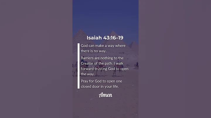 God Will Make a Way When There Seems to Be None | Isaiah 43