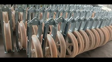 bundled conductor running block stringing pulley blocks