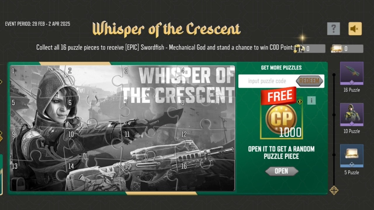 WIN FREE 1000 CP, & GET ZERO - DARK OPS, SWORDFISH - MECHANICAL