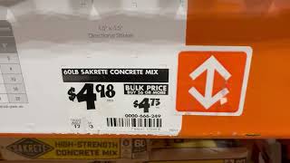 The Cheapest Concrete Is Home Depot s 60 lb Bags To Mix Up