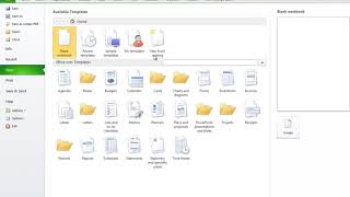 4  The Excel file menu