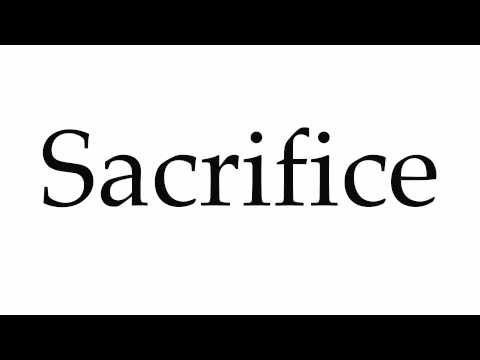 How to pronounce 'sacrificial' + meaning 