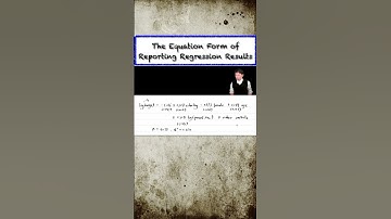 #EquationForm #ReportRegressionResults #Econometrics #Tutorial