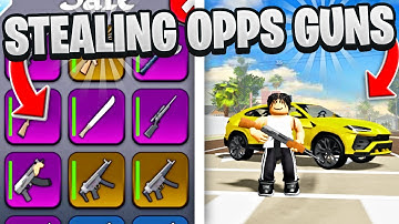 I STOLE MY OPPS GUNS WITH LEGENDARY LOOT IN ROBLOX BLOCKSPIN