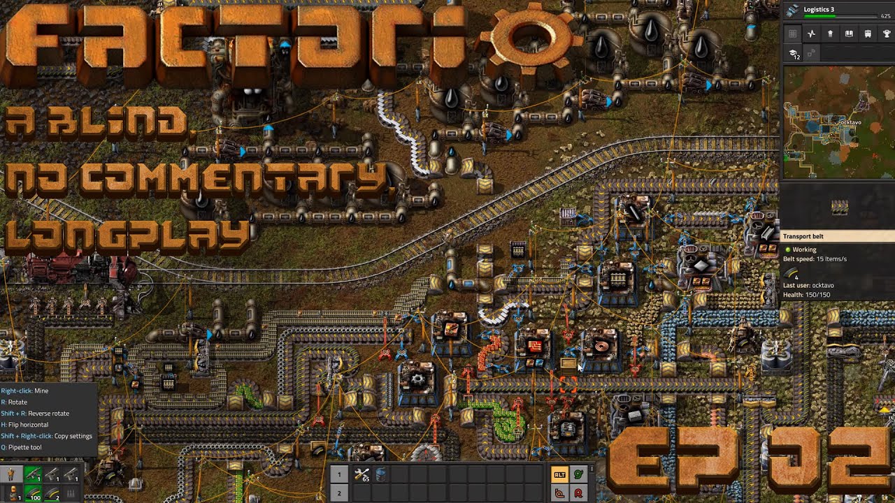 Factorio - No Commentary Blind Playthrough (EP2) - YouTube