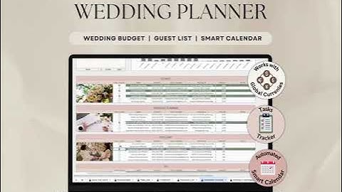 I will design wedding planner spreadsheet, budget planner, wedding google sheet tracker