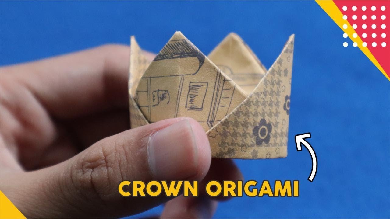 Diy Crown Origami Cara Membuat Mahkota Dari Kertas Origami Mudah Kertas Origami Origami Blog