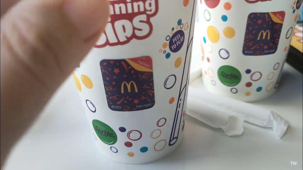 winning sips peel and play McDonald