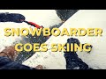 Snowboarder Goes Skiing In Morzine France