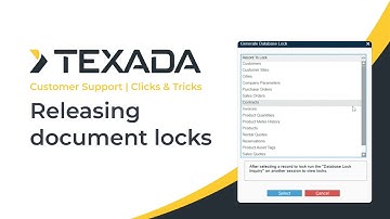 Releasing document locks in Texada SRM