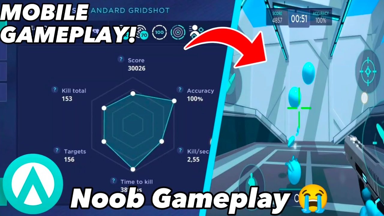 Aim Lab - Gridshot / Flicking Standard Mode • Gameplay - YouTube