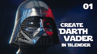 Famous Blender Tutorial : Star Wars Darth Vader Helmet - 01 Profile