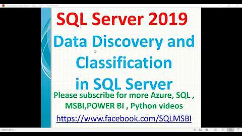 SQL 2019 New Features | Data Discovery and Classification in SQL 2019