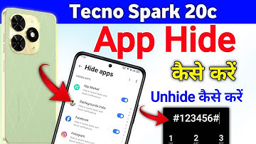 Tecno spark 20c app hide kaise kare | Tecno spark 20c hide app
