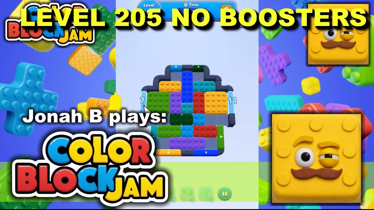 Color Block Jam Level 205 No Boosters - YouTube