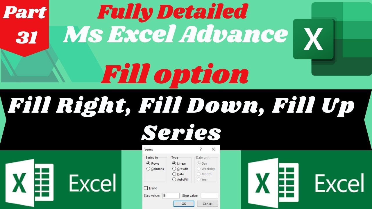 MS-EXCEL-31-Use the Fill Option Like a Pro Fill Series AutoFill Option ...