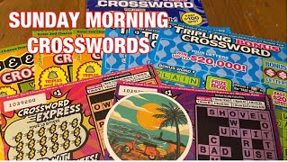 Sunday Morning Crossword Tickets‼️ California Lottery Scratchers🤞🍀🍀🍀