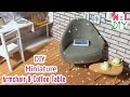 DIY Miniature Armchair and Coffee Table | How to make an Armchair & Coffee Table for Dollhouse DIY Miniature Armchair and Coffee Table | How to make an Armchair & Coffee Table for Dollhouse