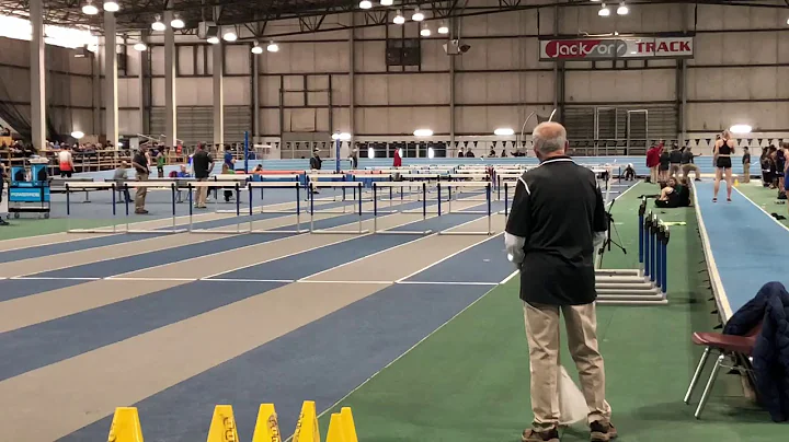 Logan Easley 2019 Boise Indoor TF 60m Elite hurdle...