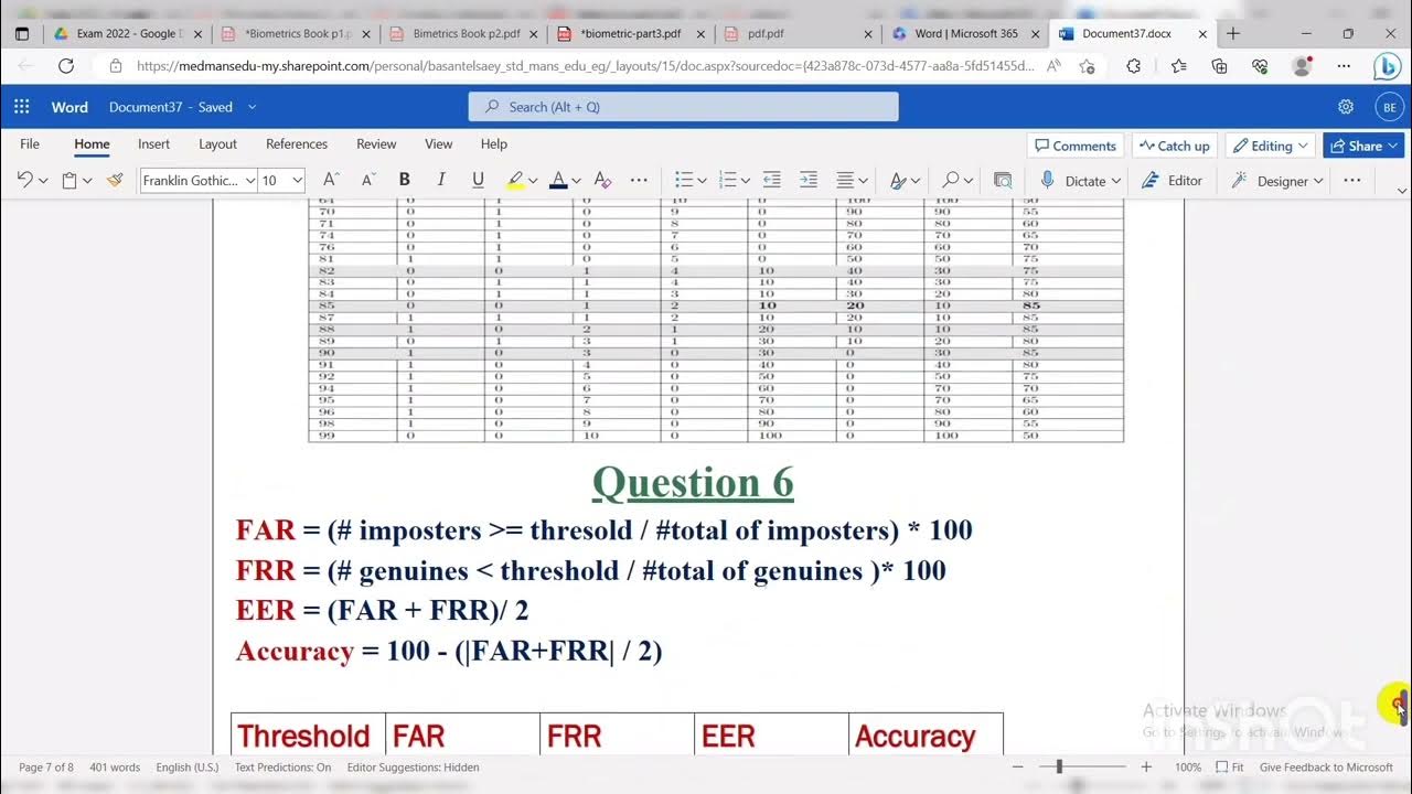Biometrics issues part 5 YouTube