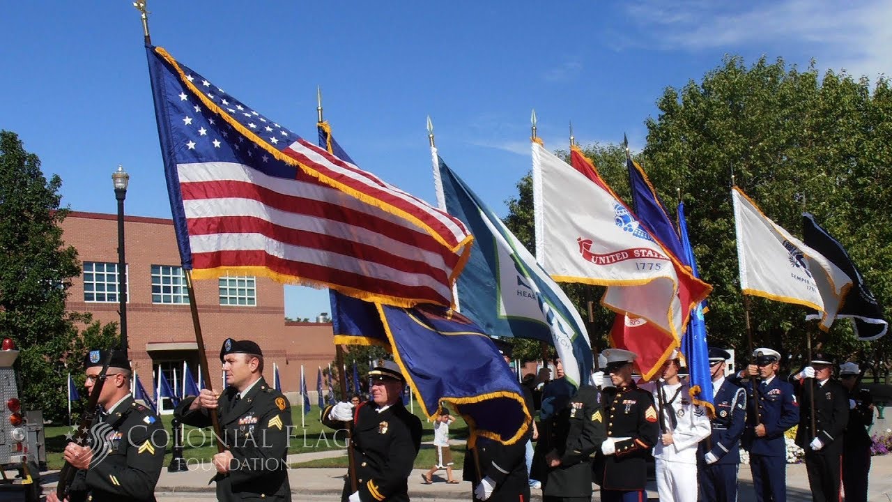displaying-the-us-flag-in-a-line-of-flags-youtube