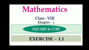 Class 8 MATHS Square & Cube Exercise 1.1