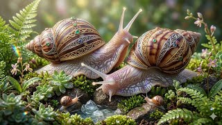 Beautiful White Snails | The Most Relaxing Slow Motion Ever