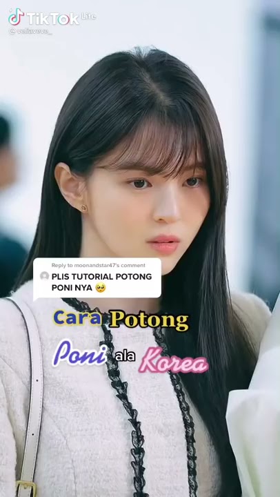 cara potong poni ala onie Korea😯#shorts
