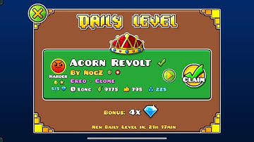 Acorn Revolt by NogZ- Geometry Dash (Daily Level, 6 Stars)