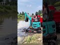 Small excavators can clear river channels. #digger #excavator