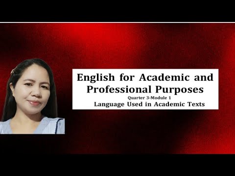 ENGLISH FOR ACADEMIC AND PROFESSIONAL PURPOSES: GRADE 11 ( SENIOR HIGH ...