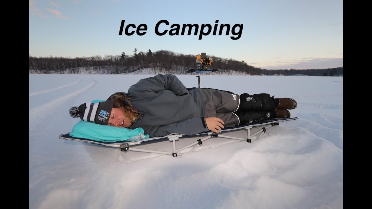 Overnight Ice CAMPING in Dangerous Temperatures (Ice Fishing 2019