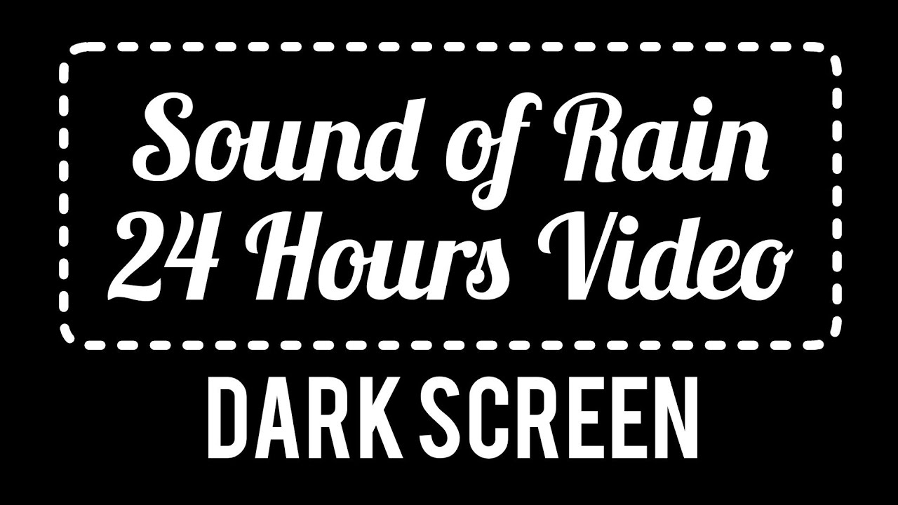 The Sound of Rain | 24 Hrs | Monsoon | Dark Screen | Light Rain Sounds for sleeping | Black Screen