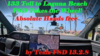 133 Toll to Laguna—FSD Takes the Wheel! / Tesla FSD 13.2.8 #TeslaFSD #FSD #RawDrive #LagunaBeach