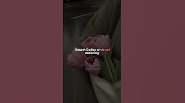 Secret Codes with sad meaning #aesthetic #sad #fypシ゚viral
