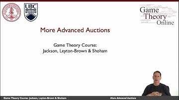 Game Theory Part 2  4 07  More Advanced Auctions