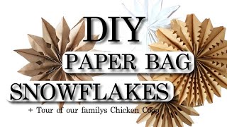 DIY Paper Bag Snowflake + Thanksgiving Vlog