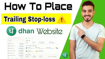 How to use Trailing Stop-loss order in dhan Web / trailing stoploss in Dhan / @DhanHQ
