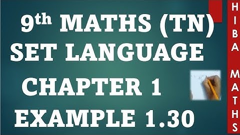 9th maths chapter 1 example 1.30 tn samacheer hiba maths