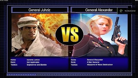 General Juhziz vs. General Alexander Hard Difficulty - C&C: Generals Zero Hour