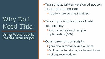 Use Word 365 to Generate Transcripts for Audio/Video Files
