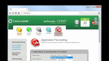 Application forwarding on the C2100T Technicolor Modem