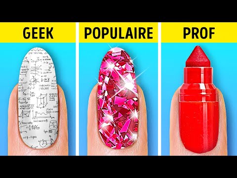 FILLE GEEK VS POPULAIRE || Trucs et Astuces Fun Pour l'École Par 123 GO! GOLD