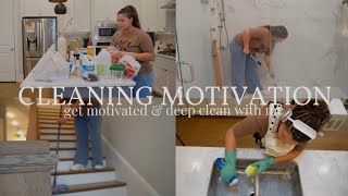 DEEP CLEAN MY HOUSE WITH ME | girl get up &amp; clean + extreme cleaning motivation