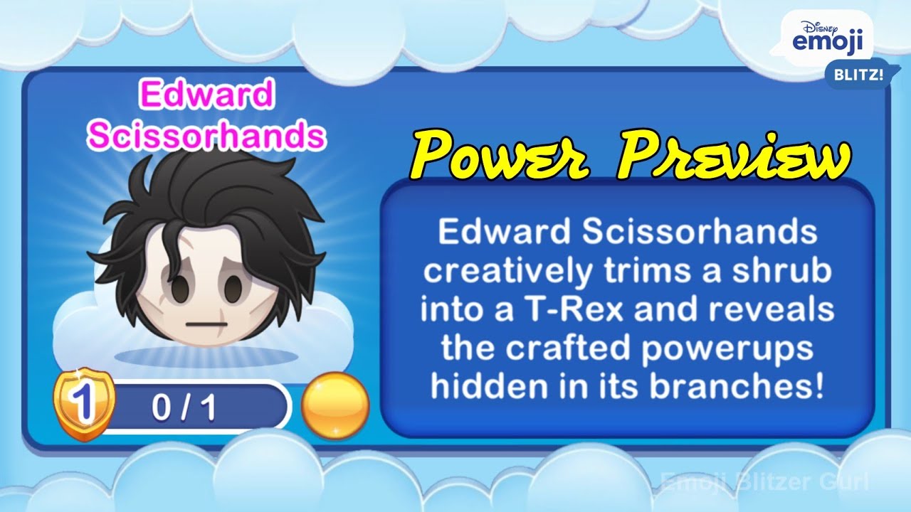 EDWARD SCISSORHANDS (L1) - Disney Emoji Blitz - V72 - YouTube