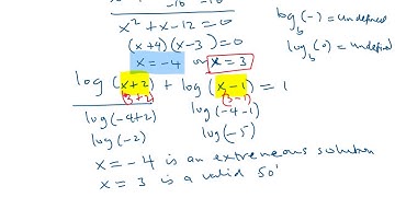 Log Equations with Extraneous Solutions