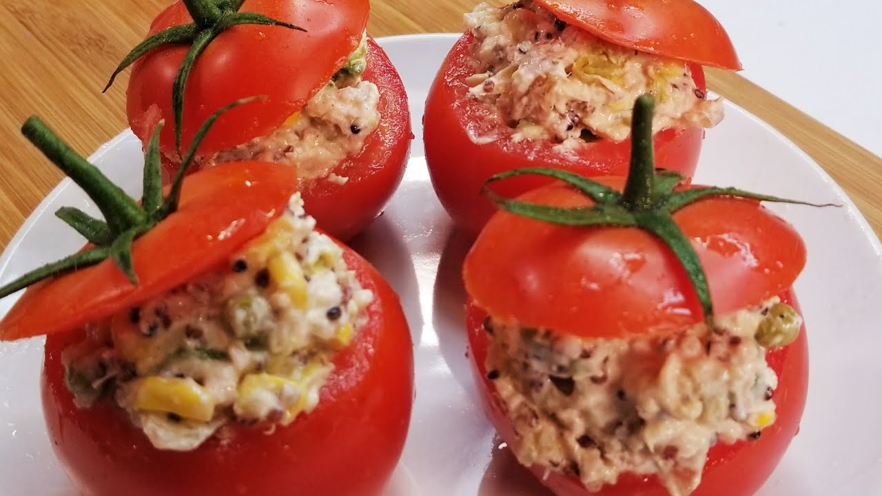 Cómo hacer Tomates Rellenos Saludables, Fáciles y Deliciosos